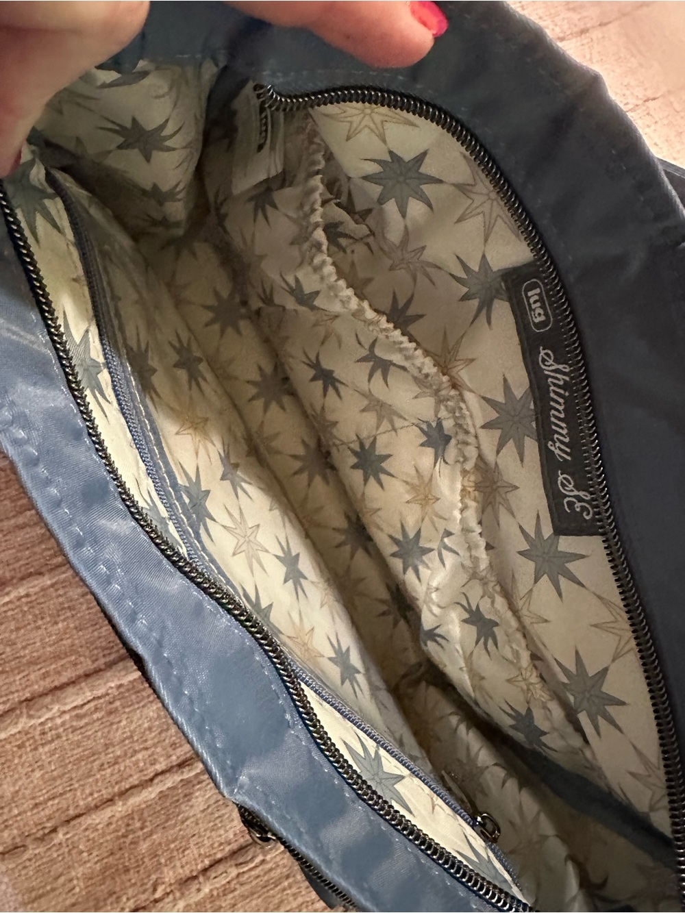 Lug Quilted Light Blue Crossbody Bag - Women's Shoulder Bag - Picture 3 of 4